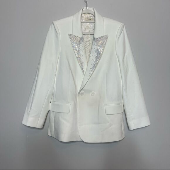 Zadig&Voltaire Visit Rhinestone Lapel Blazer NWT - Picture 4 of 13